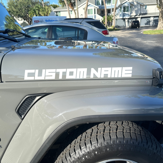 Custom Hood Name - Set of 2