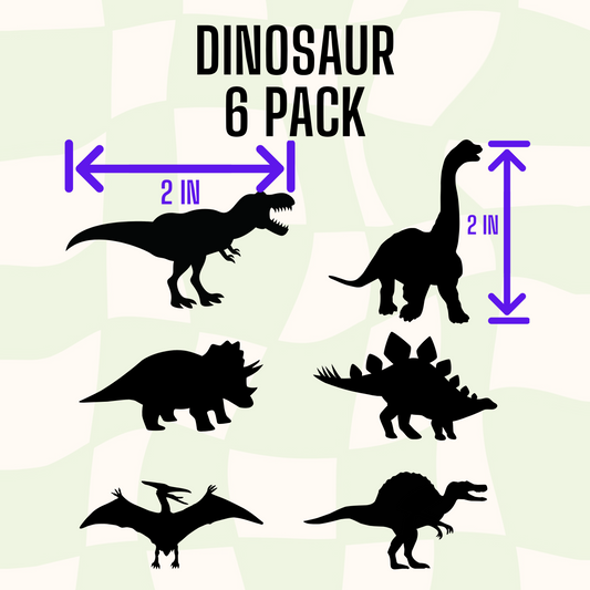 Dinosaur Decals- 6 Pack