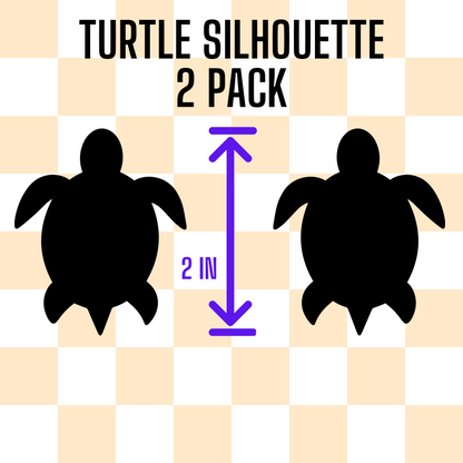 Turtle Silhouette Decals- 2 Pack