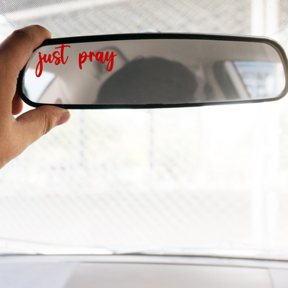 Just Pray Mirror Decal