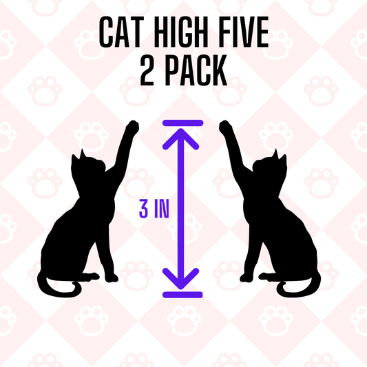 Cat High Five Decals- 2 Pack