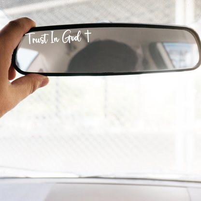 Trust In God Mirror Decal