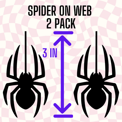 Spider on Web Decals- 2 Pack