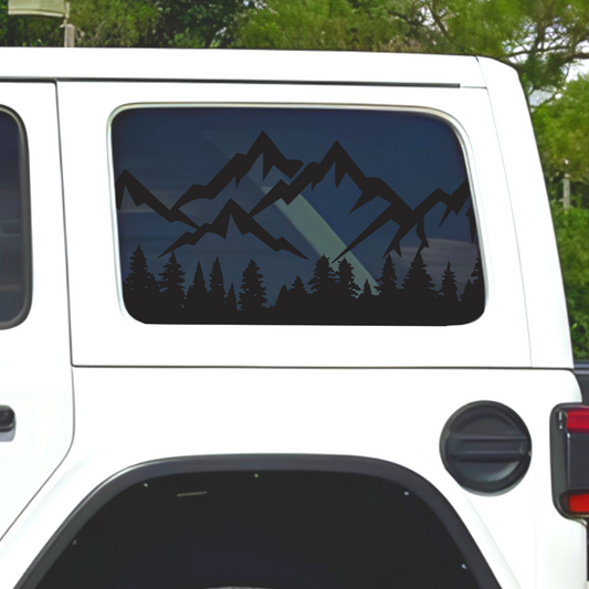 Mountain Landscape Rear Window Full Coverage Decal