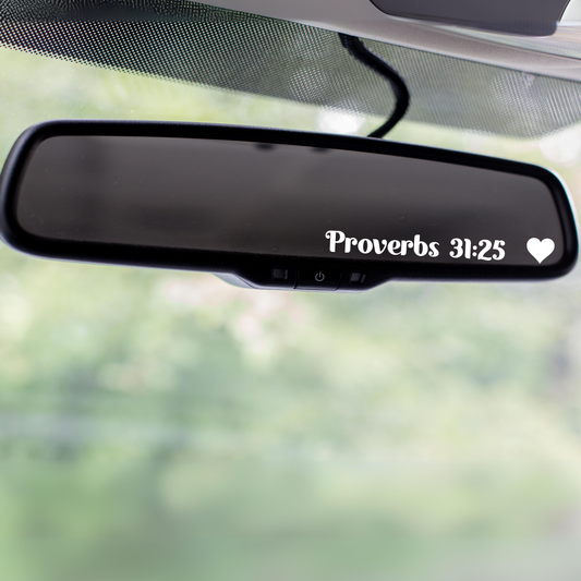 Proverbs 31:25 Mirror Decal