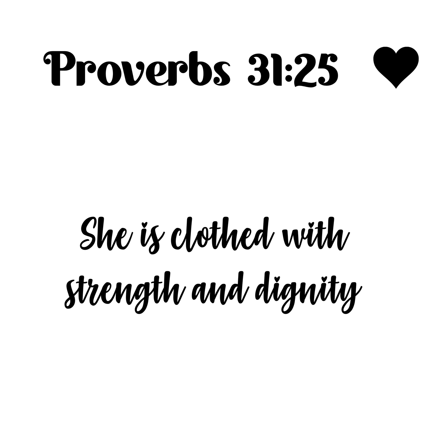 Proverbs 31:25 Mirror Decal