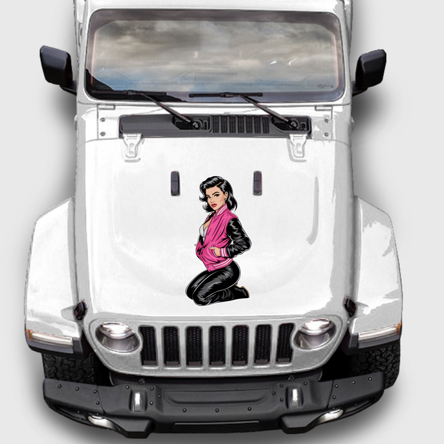 Pinup Girl Hood Decal