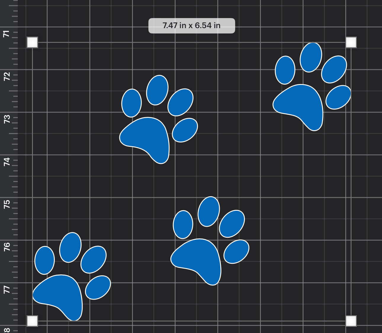 Paw prints and custom Gizmo Decals