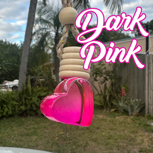 Hanging Car Diffuser- Dark Pink Heart
