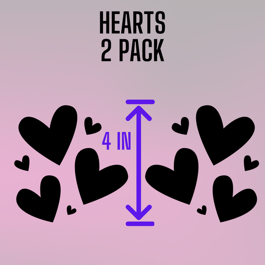 Hearts Decal- 2 Pack