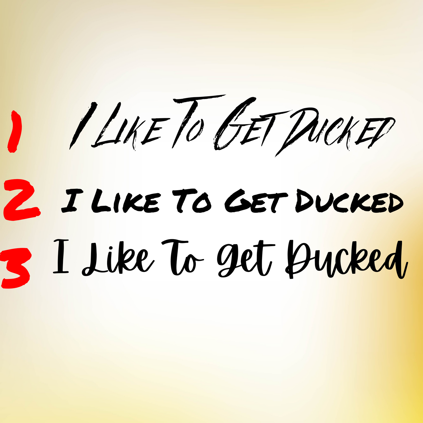 I Like To Get Ducked
