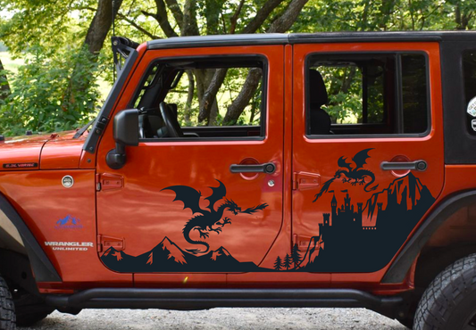 Dragon and Castle Full Side Decal