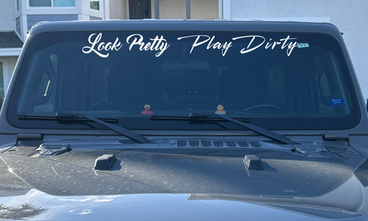 Look Pretty Play Dirty Banner