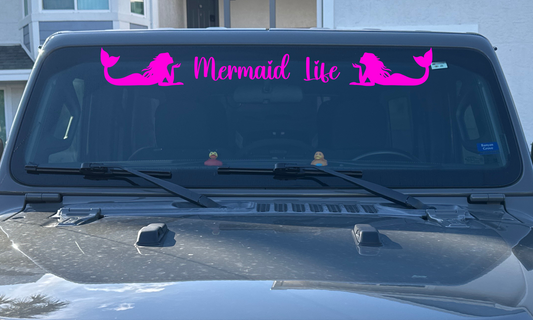 Mermaid Life Windshield Banner