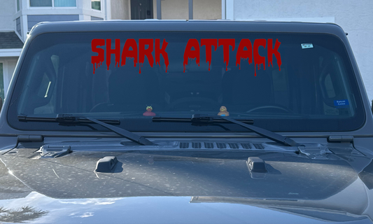 Shark Attack Windshield Banner