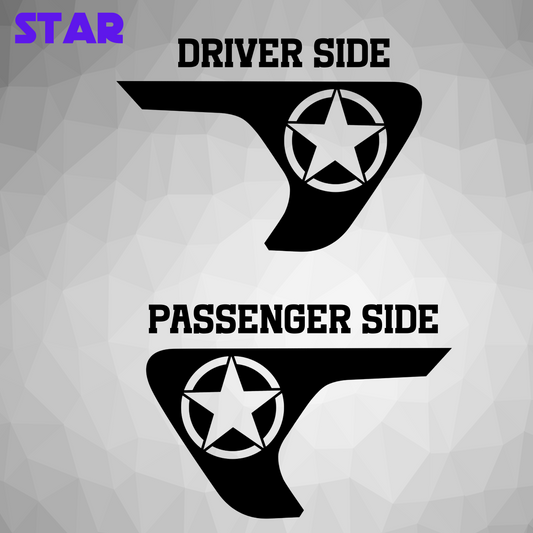 Fender Vent Decal- Star Style